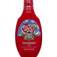 First Street Syrup, Strawberry, 22 Ounce