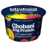 Chobani Zero Added Sugar Lowfat Raspberry Lemon Yogurt - 6.7 Ounce