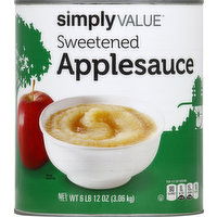 Simply Value Apple Sauce, Sweetened, 12 Ounce