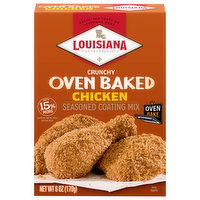 Louisiana Fish Fry Products Seasoned Coating Mix, Chicken, Crunchy, Oven Baked - 6 Ounce