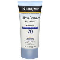 Neutrogena Sunscreen, Dry-Touch, Broad Spectrum SPF 70 - 3 Fluid ounce