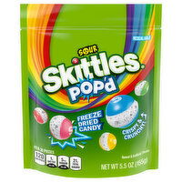 Skittles Candy, Freeze Dried, Pop'd, Sour - 5.5 Ounce