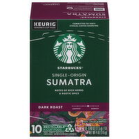 Starbucks Coffee, Ground, Dark Roast, Sumatra. Single-Origin, K-Cup Pods