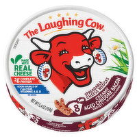 The Laughing Cow Spreadable Cheese Wedges, Creamy Aged Cheddar Bacon Variety