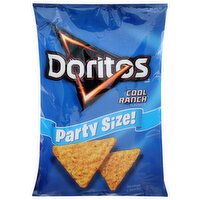 Doritos Tortilla Chips, Cool Ranch Flavored, Party Size! - 14.5 Ounce