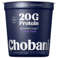 Chobani Yogurt, Greek, Lowfat, Plain - 32 Ounce