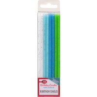 Betty Crocker Birthday Candles, Cool in Blue - 16 Each