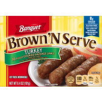 Banquet Brown ‘N Serve Fully Cooked Turkey Sausage Links - 10 Each