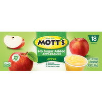 Mott's Apple Sauce, No Sugar Added - 18 Each