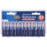 First Street Batteries, Alkaline, AA, 1.5V, 24 Pack - 24 Each