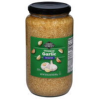 First Street Garlic, in Water, Chopped - 35 Ounce