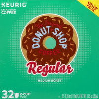 DONUT SHOP Coffee, Extra Bold, Medium Roast, Regular, K-Cup Pods, Value Pack - 32 Each