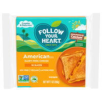 Follow Your Heart Cheese, Dairy Free, American Style, Slices - 7 Ounce