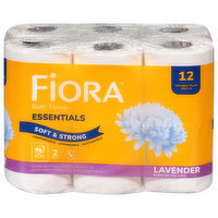 Fiora 2-Ply Essentials Soft & Strong Lavender Bath Tissue - 12 Each