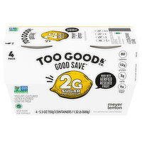 Too Good & Co. Yogurt, Meyer Lemon, Ultra-Filtered, Low Fat - 4 Each