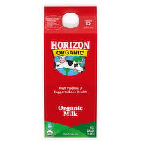 Horizon Organic Milk, Organic - 0.5 Gallon