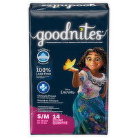 GoodNites Underwear, Girls, Disney Encanto, Small/Medium (43-68 lbs), 14 Each