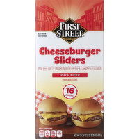 First Street Sliders, Cheeseburger - 16 Each