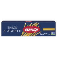 Barilla Thick Spaghetti - Non-GMO Pasta Made with Durum Wheat Semolina - Kosher Certified Pasta, 1 Pound