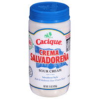 Cacique Sour Cream, Crema Salvadorena, Salvadoran Style - 15 Ounce