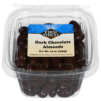 First Street Almonds, Dark Chocolate - 12 Ounce