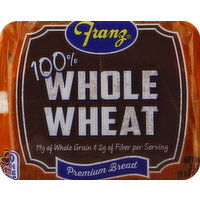 Franz Bread, Premium, 100% Whole Wheat - 24 Ounce