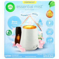 Air Wick Essential Mist Start Kit Linen & Petals - 3 Each