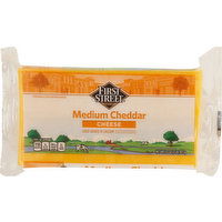 First Street Cheese, Medium Cheddar, 32 Ounce