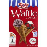 Joy Waffle Cones, Classic, 12 Each