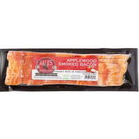 HILL'S PREMIUM MEATS Hill’s Applewood Smoked Bacon is extra thick sliced and double smoked for rich, sweet-smoky flavor. Made from premium all-natural pork and seasoned with a signature spice blend, it offers a hearty bite with a lean profile. 20 oz stack pack. - 20 Ounce