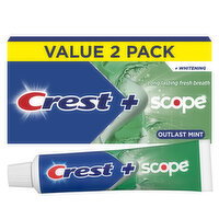 Crest Outlast Toothpaste, Long Lasting Mint, 5.4 oz, 2 Pack
