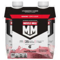 Muscle Milk Zero Sugar Genuine Strawberries 'n Creme Protein Shake - 4 Each