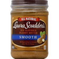 Laura Scudders Old Fashioned Peanut Butter, Smooth, 16 Ounce