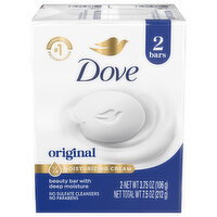 Dove Beauty Bar, with Deep Moisture, Original - 2 Each