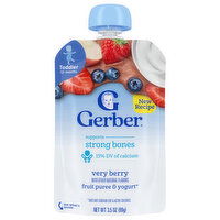 Gerber Toddler (12+ Months) Very Berry Fruit Puree & Yogurt - 3.5 Ounce