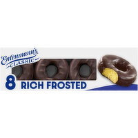 Entenmann's Rich Frosted Chocolate Donuts, 8 count, 15 oz - 8 Each