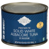 First Street Tuna, in Water, Albacore, Solid White, Premium - 66.5 Ounce