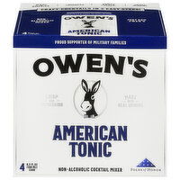 Owen's Cocktail Mixer, Non-Alcoholic, American Tonic - 4 Each