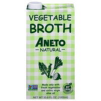 Aneto Natural Vegetable Broth - 33.8 Fluid ounce