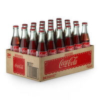 Coca-Cola Mexican Coke Soda Soft Drink, Cane Sugar 12oz - 24 Each