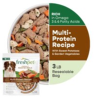 Freshpet Healthy & Natural Dog Food, Fresh Multi Protein Recipe, 3lb - 3 Pound