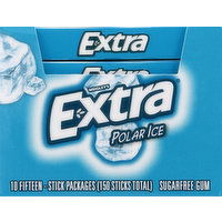 Extra Gum, Sugarfree, Polar Ice - 15 Each