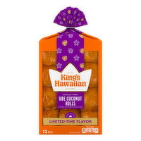 King's Hawaiian Original Hawaiian Sweet Ube Coconut Rolls - 12 Ounce