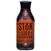 Stok Coffee Beverage, Un-Sweet, Black, Darkest Roast, Espresso Blend - 48 Fluid ounce