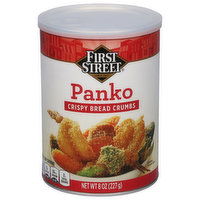 First Street Panko, Crispy Bread Crumbs, 8 Ounce