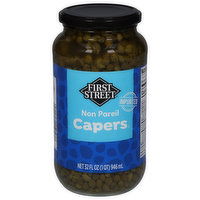 First Street Capers, Non Pareil, Imported, 32 Fluid ounce