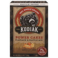 Kodiak Flapjack & Waffle Mix, Chocolate Chip, Protein-Packed - 18 Each