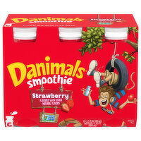 Danimals Strawberry Kids Low Fat Yogurt Smoothies - 8 Fluid ounce