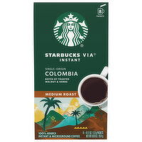 Starbucks Coffee, Instant and Microground, Medium Roast, Colombia, 8 Each