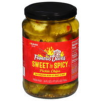 Famous Dave's Pickle Chips, Sweet 'n Spicy, Mild - 24 Fluid ounce